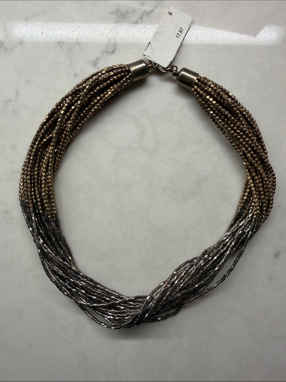NWT Tasha Jewelry Tasha Seed Bead Multistrand Short Necklace